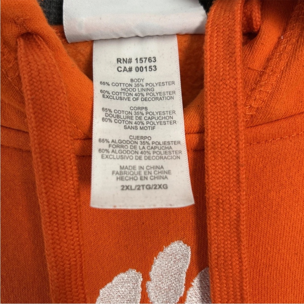 Champion Clemson Tigers Embroidered Hoodie Sweatshirt Fleece Men’s Size 2XL - Picture 4 of 13